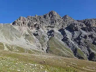 Monte Saliente von Süden, vom als La Stretta bezeichneten oberen Teil des Valle del Saliente