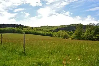 Die Höhen um Courbefy von Nordost