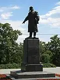 Denkmal des Helden der Sowjetunion Wiktor Stepanowitsch Cholsunow (1940 mit Michail Belaschow), Wolgograd[6]