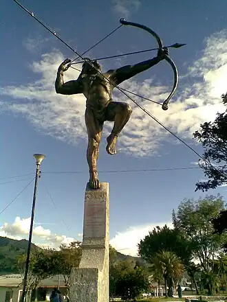 Skulptur eines indigenen Kaziken