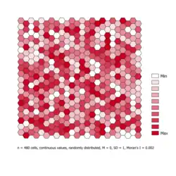Zufällig verteilt, Moran's I nahe 0