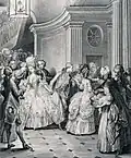 Georges Malbeste nach Moreau le Jeune: Nach der Oper, um 1783.