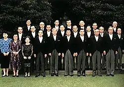 Das Kabinett nach der Amtseinführungszeremonie für die Minister