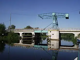 Most zwodzony na Wiśle Królewieckiej Klappbrücke über die Königsberger Weichsel
