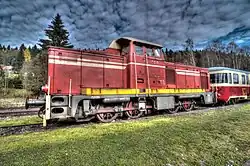 Dieselhydraulische T 426.0 der Tschechoslowakischen Staatsbahnen für die Strecken Tanvald–Kořenov und Podbrezová–Tisovec, hergestellt von SGP in Wien-Floridsdorf (1961)