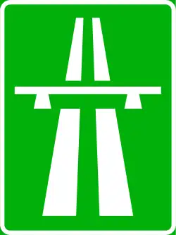 Schwedisches Straßenschild „Motorväg“