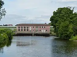 Sielanlage und Schöpfwerk Stedinger Siel des Motzener Kanals in Motzen