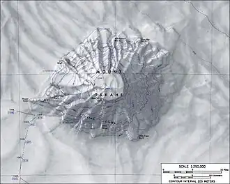 Topographische Karte des Mount Takahe mit dem Stauffer Bluff