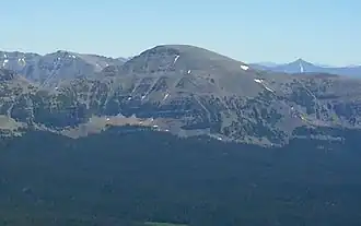 West Seite des Mount Agassiz, vom Bald Mountain aus gesehen