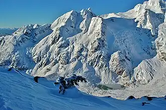 Mount Howard (Mitte) von Nordosten