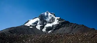 Blick vom Chaturangigletscher nach Süden auf den Vasuki Parbat