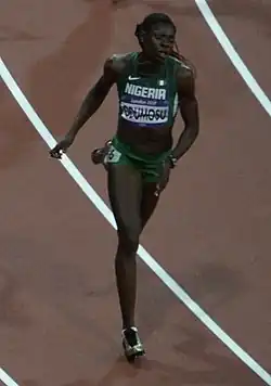 Muizat Ajoke Odumosu – ausgeschieden als Siebte in 56,80&nbsp;s