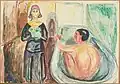 Marat in der Badewanne und Charlotte Corday (1930), Öl auf Leinwand, 83 × 119 cm, Munch-Museum Oslo