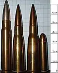v.&nbsp;l.&nbsp;n.&nbsp;r.: 7,92 × 57 mm, 2 × 8 × 50&nbsp;mm R Lebel, .30 Carbine im Vergleich