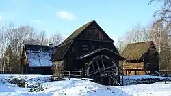 Wassermühle (spätes 18. Jh., umgebaut 1832) aus Alt Schalkowitz (Stare Siołkowice)