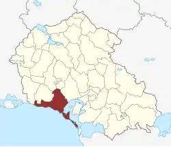 Lage des Karrebæk Sogn in der Næstved Kommune