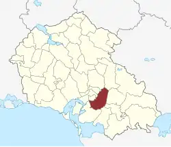 Lage des Rønnebæk Sogn in der Næstved Kommune