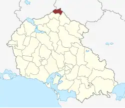 Lage des Vrangstrup Sogn in der Næstved Kommune