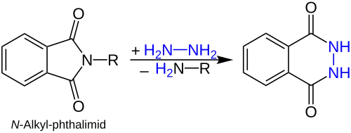 Hydrazinolase eines N-Alkyl-phthalimids