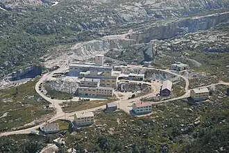 Das Bergwerk Knaben 1966, sieben Jahre vor seiner Stilllegung