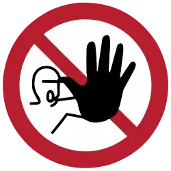 ISO 7010 safety sign from the Netherlands - No access for unauthorized persons