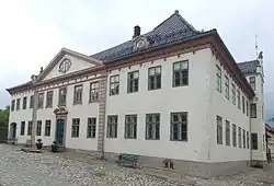 Collettgården J. W. Cappelens Boghandel Piano & Orgel Lager und Wiederaufbau im Museum