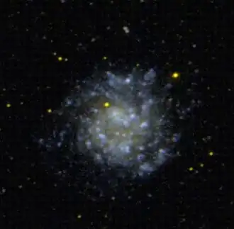 NGC 5474, eine der seltenen Zwergspiralgalaxien