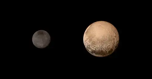 11.&nbsp;Juli: Charon und Pluto, Aufnahme von New Horizons