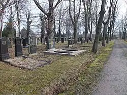 Teilansicht des Friedhofs