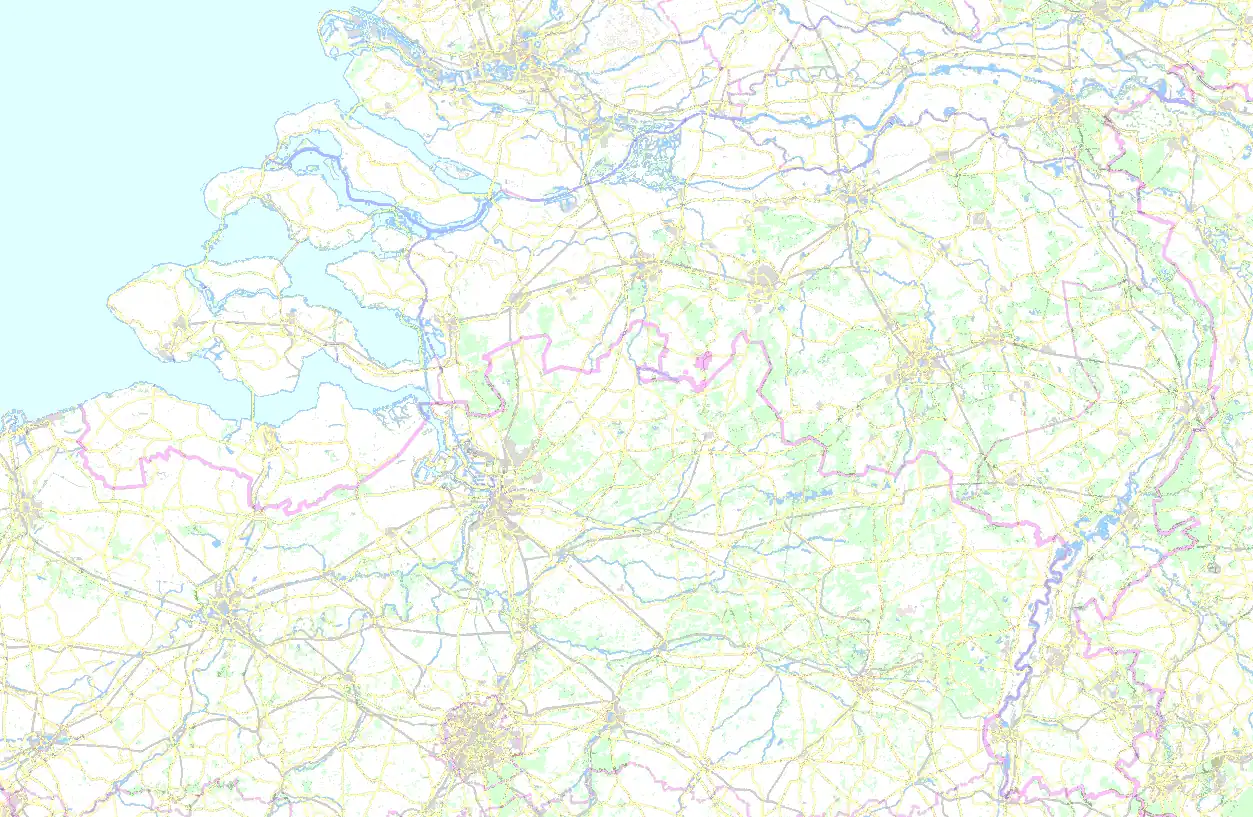 Backsteinbauwerke der Gotik/Verteilung in den südlichen Niederlanden (NL Süd)