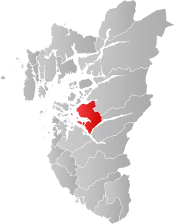 Lage der Kommune in der Provinz Rogaland