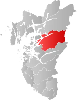 Lage der Kommune in der Provinz Rogaland
