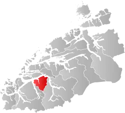 Lage der Kommune in der Provinz Møre og Romsdal