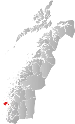Lage der Kommune in der Provinz Nordland