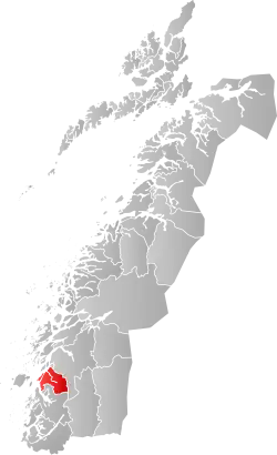 Lage der Kommune in der Provinz Nordland