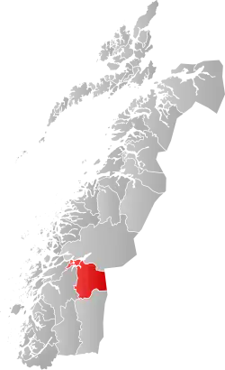 Lage der Kommune in der Provinz Nordland