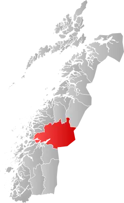Lage der Kommune in der Provinz Nordland
