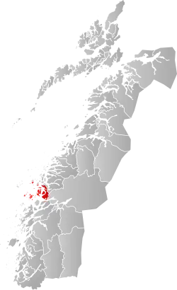 Lage der Kommune in der Provinz Nordland