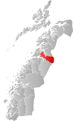 Lage der Kommune in der Provinz Nordland