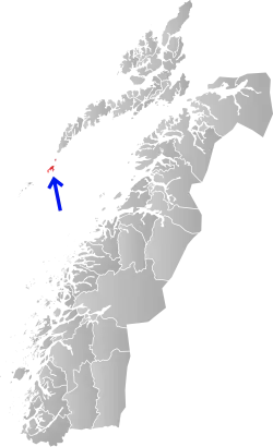Lage der Kommune in der Provinz Nordland