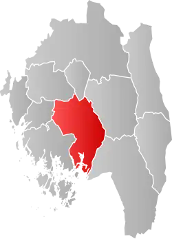 Lage der Kommune in der Provinz Østfold