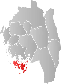 Lage der Kommune in der Provinz Østfold