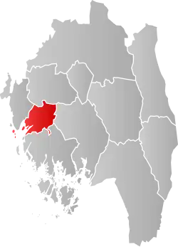 Lage der Kommune in der Provinz Østfold