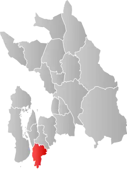 Lage der Kommune in der Provinz Akershus