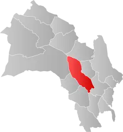 Lage der Kommune in der Provinz Buskerud