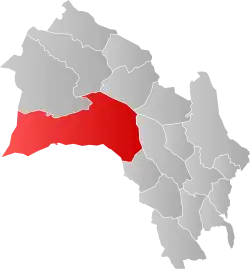 Lage der Kommune in der Provinz Buskerud