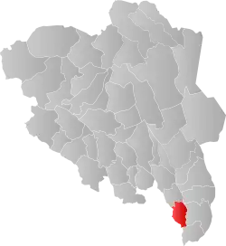 Lage der Kommune in der Provinz Innlandet