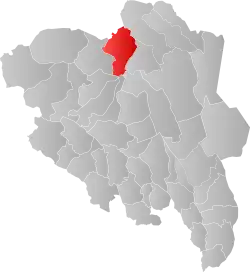 Lage der Kommune in der Provinz Innlandet