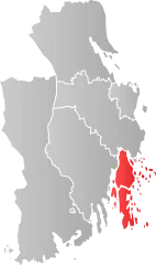 Lage der Kommune in der Provinz Vestfold