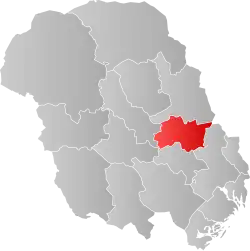 Lage der Kommune in der Provinz Telemark